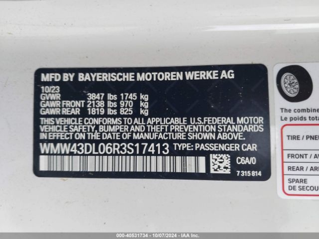 2024 MINI CONVERTIBLE WMW43DL06R3S17413 Photo 8