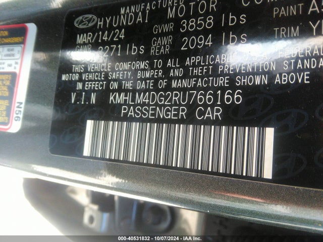 Hyundai ELANTRA SEL 2024 KMHLM4DG2RU766166 Image 9