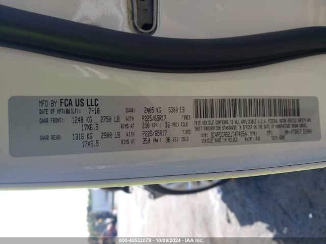 3C4PDCAB2JT474654 Dodge JOURNEY SE