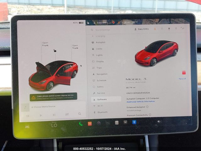 5YJ3E1EA5JF052524 Tesla Model 3 Long Range/mid Range