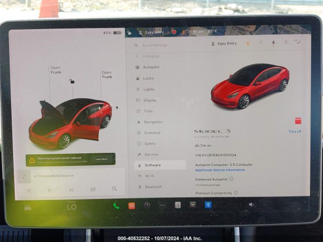 5YJ3E1EA5JF052524 Tesla Model 3 Long Range/mid Range