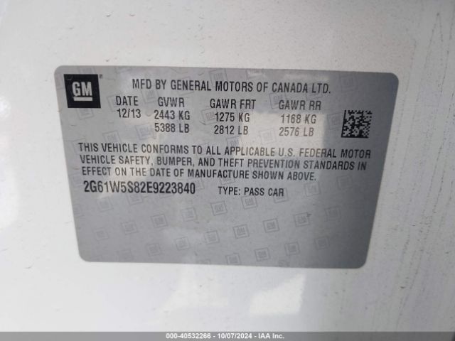 2G61W5S82E9223840 Cadillac Xts Vsport Platinum