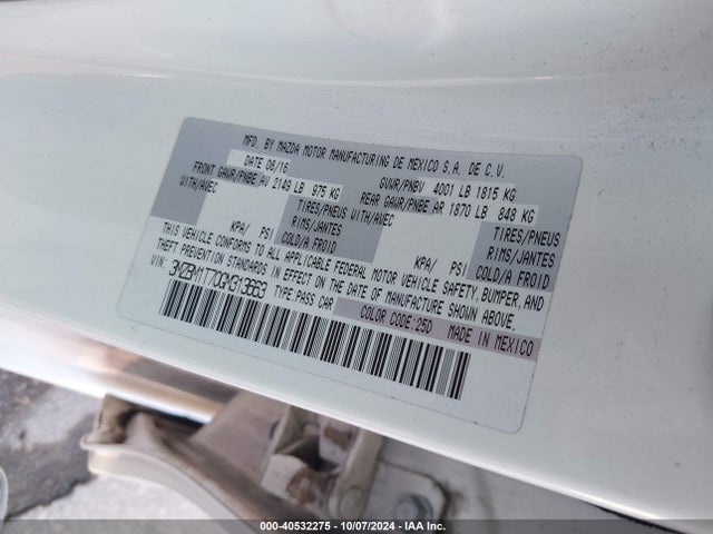 3MZBM1T70GM313663 Mazda pe