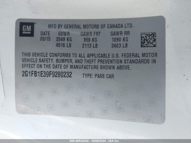 2G1FB1E39F9280232 Chevrolet Camaro 2ls