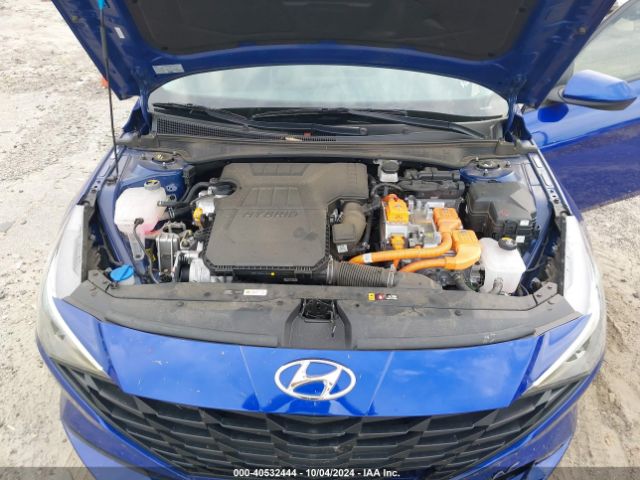 KMHLM4AJ3PU083826 Hyundai Elantra Hybrid Blue