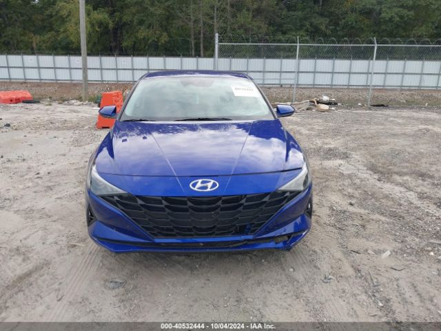 KMHLM4AJ3PU083826 Hyundai Elantra Hybrid Blue