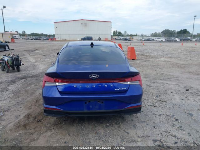 KMHLM4AJ3PU083826 Hyundai Elantra Hybrid Blue