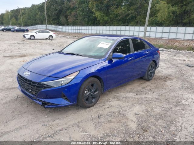 KMHLM4AJ3PU083826 Hyundai Elantra Hybrid Blue
