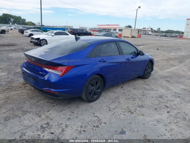 KMHLM4AJ3PU083826 Hyundai Elantra Hybrid Blue