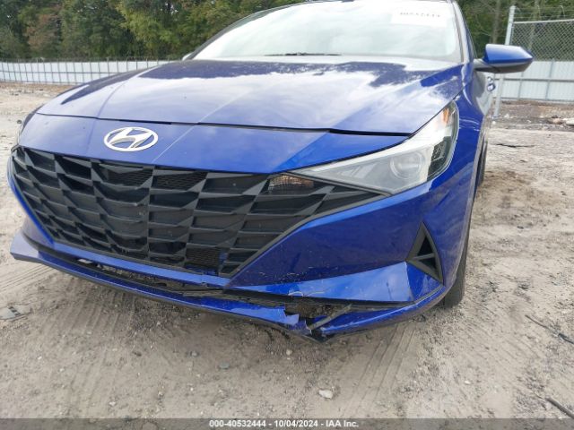 KMHLM4AJ3PU083826 Hyundai Elantra Hybrid Blue
