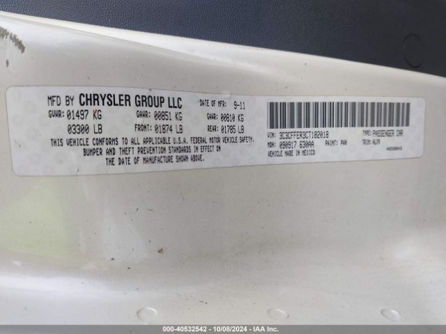 2012 FIAT 500C 3C3CFFER3CT182018 Photo 8