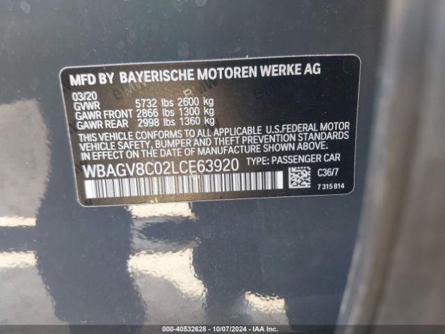 WBAGV8C02LCE63920 BMW M850i Gtan Coupe Xdrive