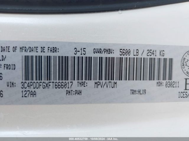 3C4PDDFGXFT666017 Dodge Journey R/t