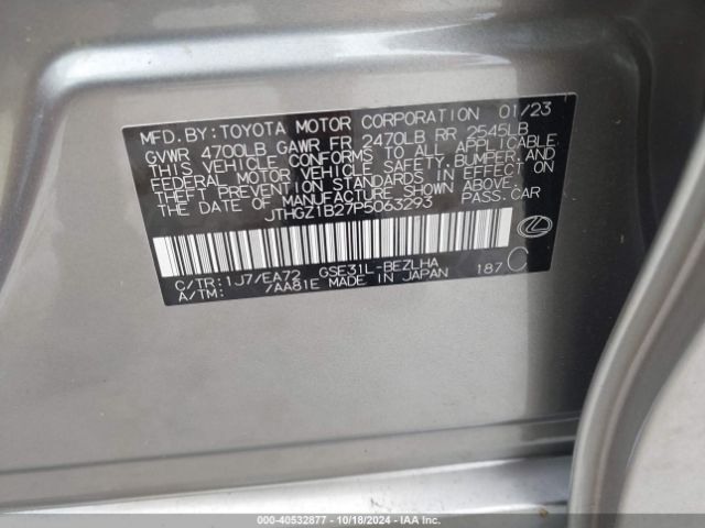 JTHGZ1B27P5063293 Lexus Is 350 F Sport