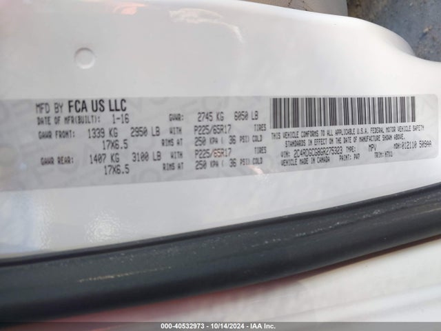 Dodge Grand Caravan Sxt 2016 2C4RDGCG8GR275323 Image 9