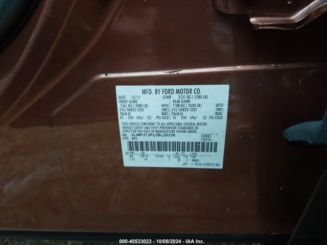 2LMPJ7JP2JBL20338 Lincoln Mkx Black Label