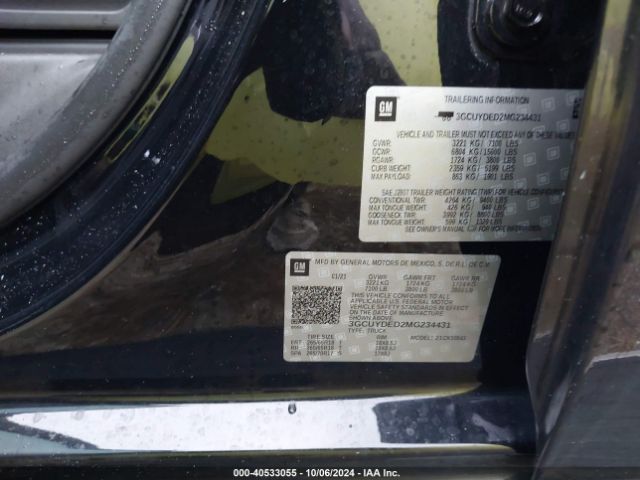 3GCUYDED2MG234431 Chevrolet Silverado 1500 4wd  Short Bed Lt