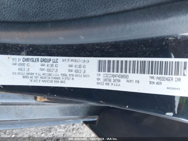 1C3CCCAB4FN598583 Chrysler 200 Limited