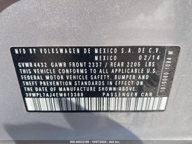 3VWPL7AJ4EM613388 Volkswagen Jetta Sportwagen 2.0l Tdi
