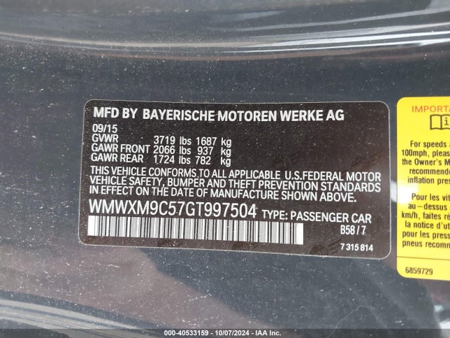 2016 MINI HARDTOP WMWXM9C57GT997504 Photo 8