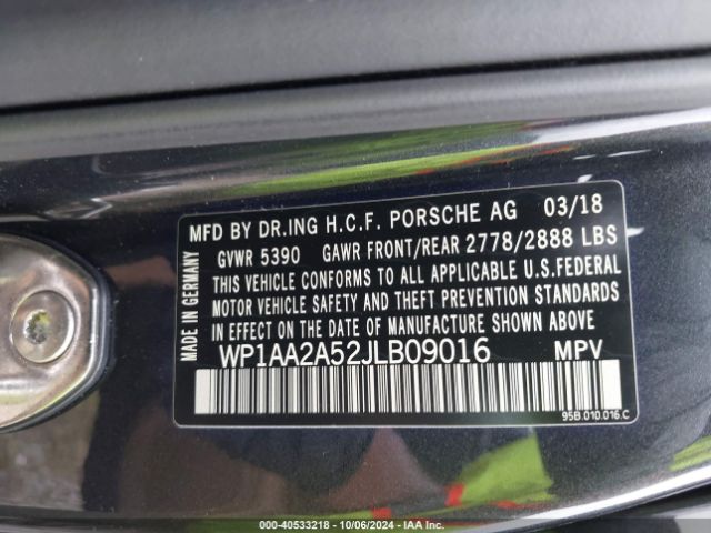 WP1AA2A52JLB09016 Porsche Macan