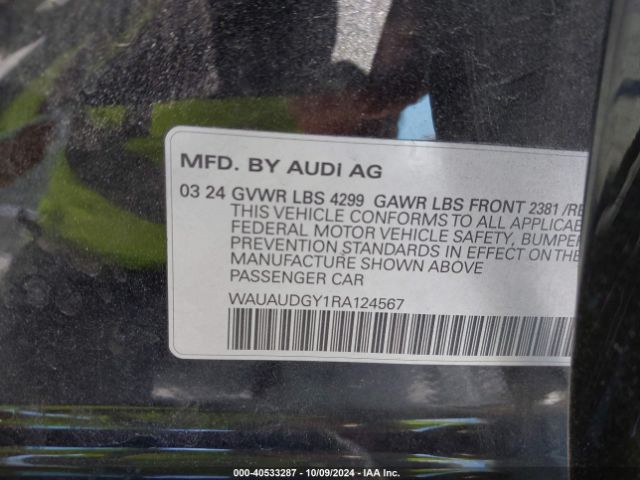 WAUAUDGY1RA124567 Audi A3 Premium 40 Tfsi Front-wheel Drive S Tronic