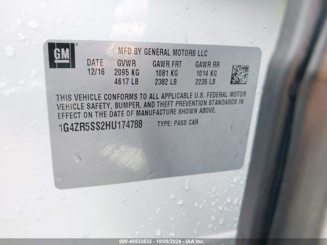 1G4ZR5SS2HU174788 Buick Lacrosse Premium