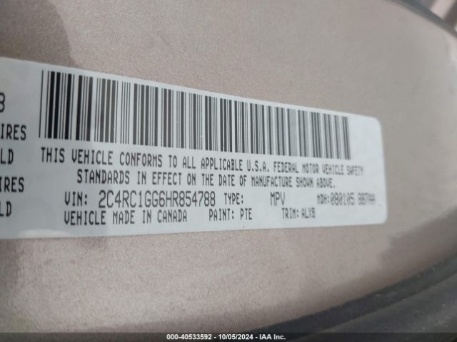 2017 CHRYSLER PACIFICA 2C4RC1GG6HR854788 Photo 8