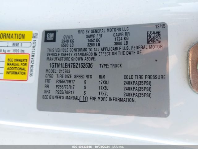 1GTN1LEH7GZ162636 GMC SIERRA 1500