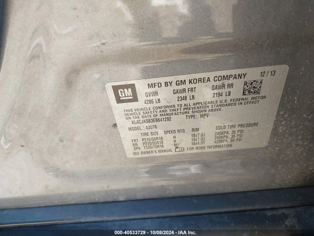 Buick Encore 2014 KL4CJASB3EB641292 Image 9