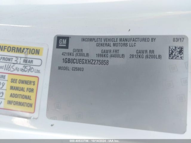 1GB0CUEGXHZ275858 Chevrolet Silverado 2500hd Wt