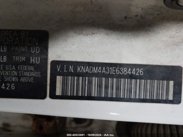 KNADM4A31E6384426 KIA RIO LX