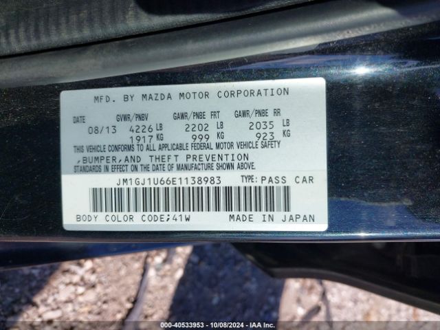 JM1GJ1U66E1138983 Mazda Mazda6 I Sport