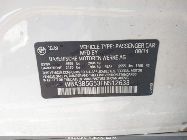 WBA3B5G53FNS12633 BMW 328i Xdrive