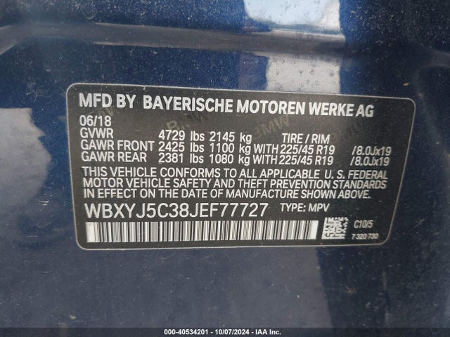 WBXYJ5C38JEF77727 BMW X2 Xdrive28i