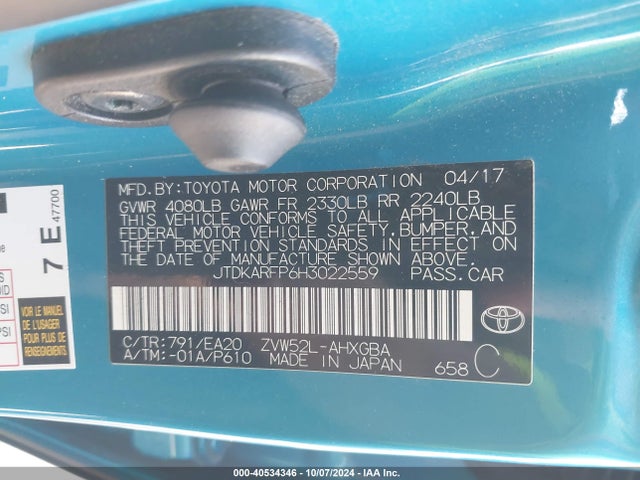 JTDKARFP6H3022559 Toyota Prius Prime Advanced