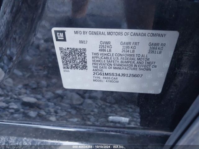 2G61M5S34J9125607 Cadillac XTS LUXURY