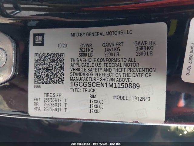 1GCGSCEN1M1150889 Chevrolet Colorado 2wd  Short Box Lt