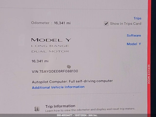 2024 TESLA MODEL Y 7SAYGDEE6RF088130 Photo 6