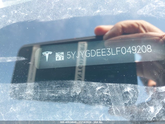 2020 TESLA MODEL Y 5YJYGDEE3LF049208 Photo 8