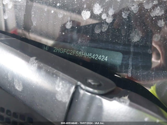 Honda Civic Lx 2017 2HGFC2F58HH542424 Image 9
