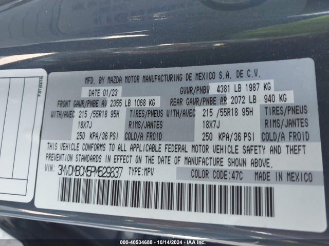 3MVDMBCM5PM529837 Mazda Cx-30 2.5 S Carbon Edition