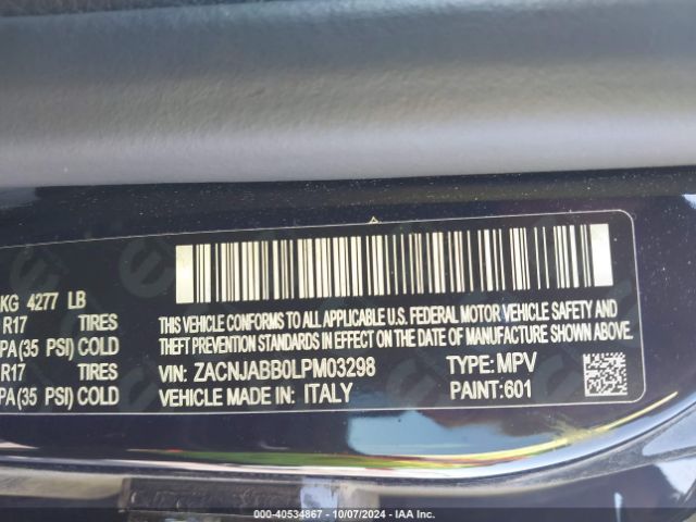 ZACNJABB0LPM03298 Jeep Renegade Altitude Fwd