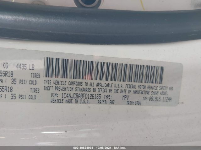 1C4NJCBA8FD126165 Jeep Compass Altitude Edition