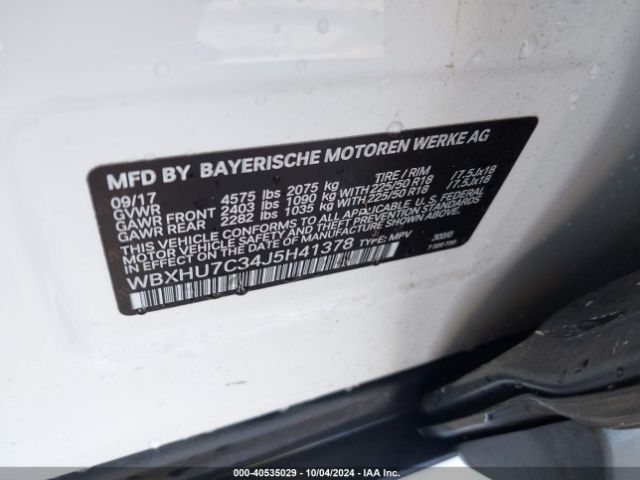 WBXHU7C34J5H41378 BMW X1 Sdrive28i
