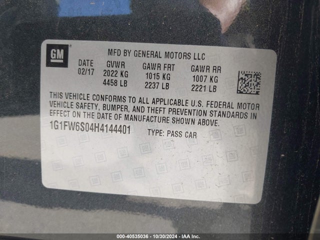 Chevrolet BOLT EV LT 2017 1G1FW6S04H4144401 Image 9
