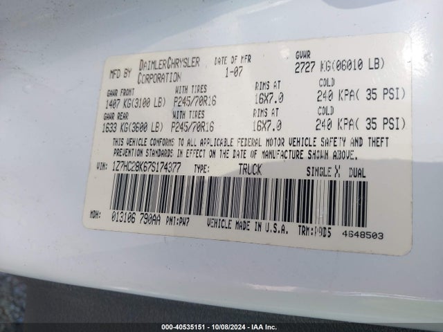 2007 MITSUBISHI RAIDER 1Z7HC28K67S174377 Photo 8