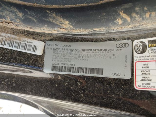 WAU3FLFF6F1137663 Audi A3 2.0t Premium