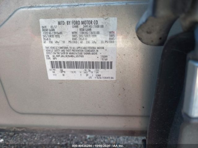 2LMPJ6LR5HBL35760 Lincoln Mkx Reserve
