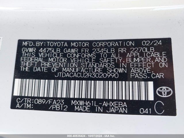 Toyota Prius Prime Se 2024 JTDACACU2R3020990 Image 9